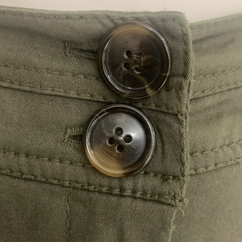Like 🆕Bianca Nygard Vintage Army Green Cotton Blend Mini Skirt - Picture 5 of 13
